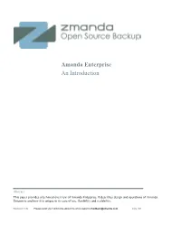 Amanda Enterprise an Introduction