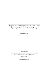 Designing Out-Of-Box Experiences for Older Adults: Exploring the Boundaries of Inclusive Design