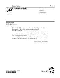 General Assembly Distr.: General 2 June 2016