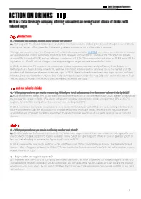 Q. - What Are You Doing to Reduce Sugar in Your Soft Drinks? A