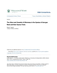 The Allure and Scandal of Otherness in the Operas of Georges Bizet and Their Source Texts