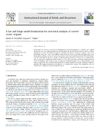 A Bar and Hinge Model Formulation for Structural Analysis of Curved-Crease