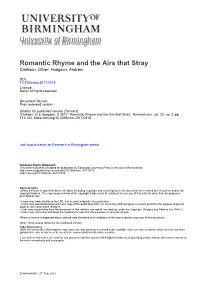 Is There a Peculiarly Romantic Way of Rhyming