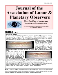Journal of the Association of Lunar & Planetary Observers