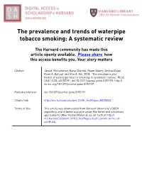 The Prevalence and Trends of Waterpipe Tobacco Smoking: a Systematic Review