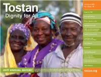ANNUAL REPORT Through Tostan's Community Empowerment Program and by Serving on Community Management Committees