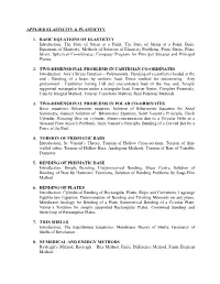 Applied Elasticity & Plasticity 1. Basic Equations Of