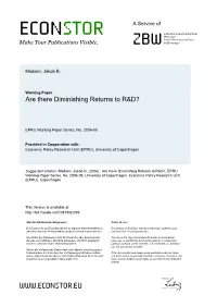 Are There Diminishing Returns to R&D?