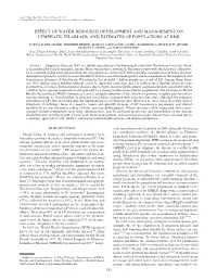 Effect of Water Resource Development and Management on Lymphatic Filariasis, and Estimates of Populations at Risk