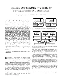 Exploring Openstreetmap Availability for Driving Environment Understanding