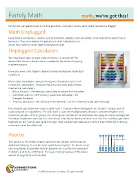 Math Unplugged(Opens in a New Tab)