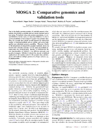 MOSGA 2: Comparative Genomics and Validation Tools