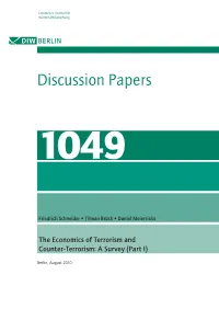The Economics of Terrorism and Counter-Terrorism: a Survey (Part I)