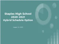 2020-2021 Hybrid Schedule Option