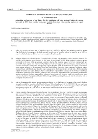COMMISSION IMPLEMENTING REGULATION (EU) No