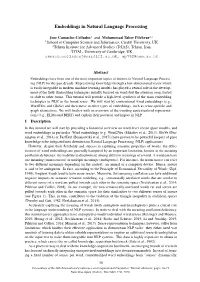 Embeddings in Natural Language Processing