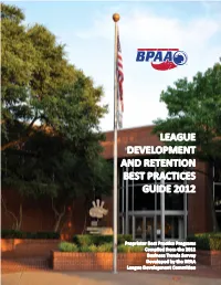 League Development and Retention Best Practices Guide 2012