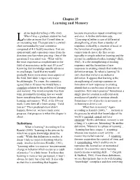 Learning and Memory
