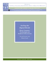 Scaling the Digital Divide: Home Computer Technology and Student Achievement