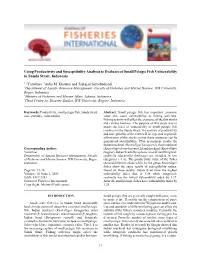 Using Productivity and Susceptibility Analysis to Evaluate of Small Pelagic Fish Vulnerability in Sunda Strait, Indonesia