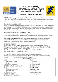 CTC West Surrey ORGANIZED CYCLE RIDES and Events Open to All October to December 2013