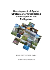 Development of Spatial Strategies for Small Island Landscapes in The