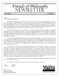FOP Newsletter Fall 2003