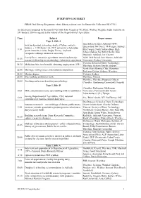 INTERVIEW LOG SHEET PIRSA Oral History