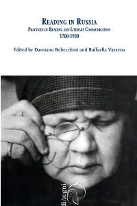 Reading in Russia Readership of His Time