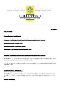 Resignations and Appointments