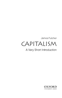 A Very Short Introduction — Capitalism