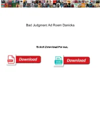 Bad Judgment Ad Roem Danicka