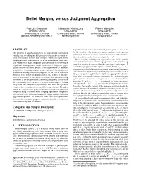 Belief Merging Versus Judgment Aggregation