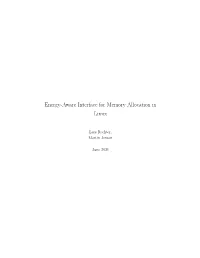 Energy-Aware Interface for Memory Allocation in Linux