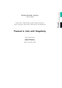 Parareal in Julia with Singularity