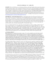 THE MANY STORIES of 1704 NARRATIVE SUMMARY Memorial