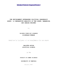 A Comparative Analysis of the Gowon, Babangida and Abacha Regimes