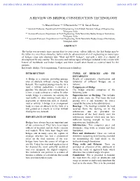 A Review on Bridge Construction Technology