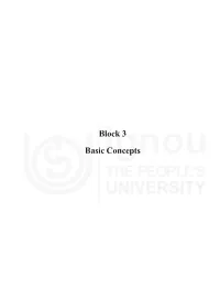 Block 3 Basic Concepts Basic Concepts