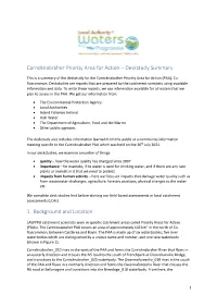 Carricknabraher Priority Area for Action – Deskstudy Summary