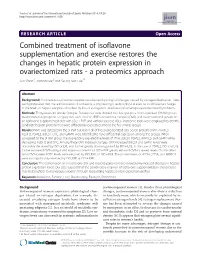 Combined Treatment of Isoflavone Supplementation and Exercise