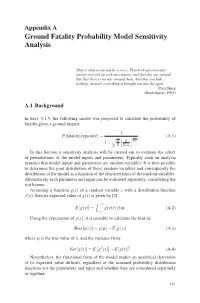Ground Fatality Probability Model Sensitivity Analysis