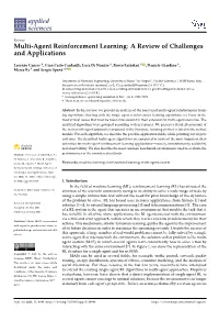 Multi-Agent Reinforcement Learning: a Review of Challenges and Applications