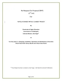 Re-RFP for Satellite Based Virtual Classes Project. (2Nd. Call)