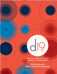 The D19 Program and Participant Biography Book