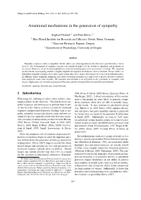 Attentional Mechanisms in the Generation of Sympathy