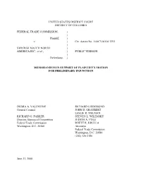 Memorandum in Support of Plaintiff's Motion