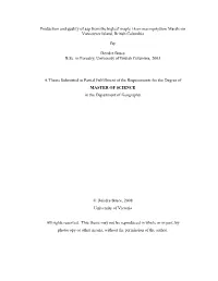 Production and Quality of Sap from the Bigleaf Maple (Acer Macrophyllum Marsh) on Vancouver Island, British Columbia