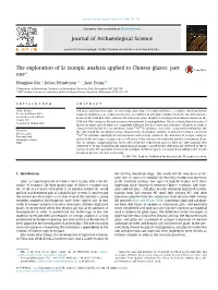 The Exploration of Sr Isotopic Analysis Applied to Chinese Glazes: Part Oneq
