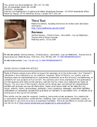 Third Text Reviews